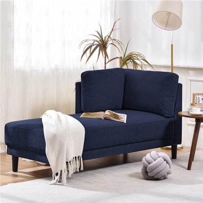65" Mid-Century Upholstered Fabric Corner Chaise Lounge Chair-ModernLuxe