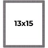 PosterPalooza | Textured Grey Picture Frame - UV Acrylic, Foam Board Backing, Hanging Hardware - 2 of 4