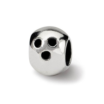 Black Bow Jewelry Sterling Silver Bowling Ball Bead Charm