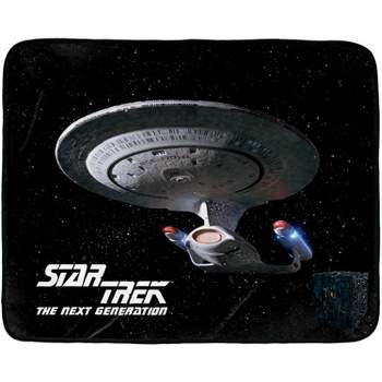 Star Trek The Next Generation USS Enterprise NCC-1701-D Plush Throw Blanket Black