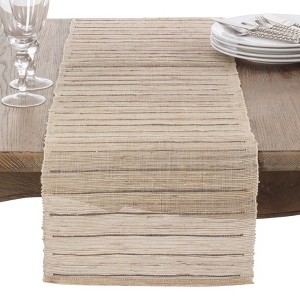 Saro Lifestyle Be Weave Me Natural Table Runner, 14"x72", Beige - 1 of 4