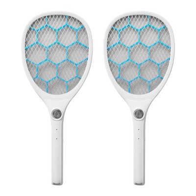 Dartwood Portable Bug Zapper, USB Rechargeable and Battery Powered Mosquito Killer, Insect Trap and Fly Swatter (2 Pack)