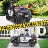 Sandinrayli 12V Police Car Ride on Electric Car for Kids to Drive Battery Powered Ride-on Toys Cop Cars with Remote Control, Black - 3 of 4
