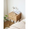 Nordlys 2-Drawer Metal and Wood Nightstand Classic Style Bedroom - 2 of 4
