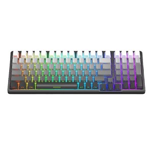 Gradient Wired Mechanical Keyboard Gasket Construction 99 Key Hot-Swappable Silver Axis Gaming Keyboard (black) - 1 of 1