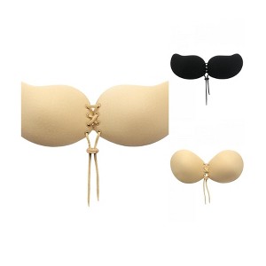 INSPIRE CHIC Women's 3 Packs Strapless Adjustable Silicone Reusable Bras - 1 of 4