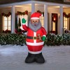 Gemmy Christmas Airblown Inflatable Santa OPP, 7 ft Tall, Multi - 2 of 3