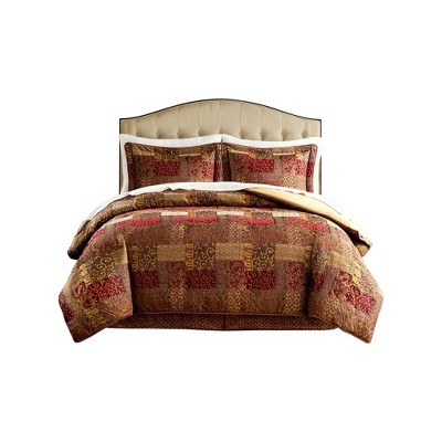 LIVN CO. 4-Piece Patchwork Chenille Jacquard Comforter Set