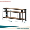 58" Living Room TV Stand for Television up to 65 Inch, Entertainment Center w/3-Tier Open Shelves, TV Media Console Table Quadruple - 3 of 4