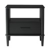 Gulches Black Nightstand - Transitional Spindle Design with Storage - 2 of 4