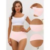 Allegra K Women's Elastic High-Waisted Unlined Breathable No-Show Hipster Underwear - 3 of 4