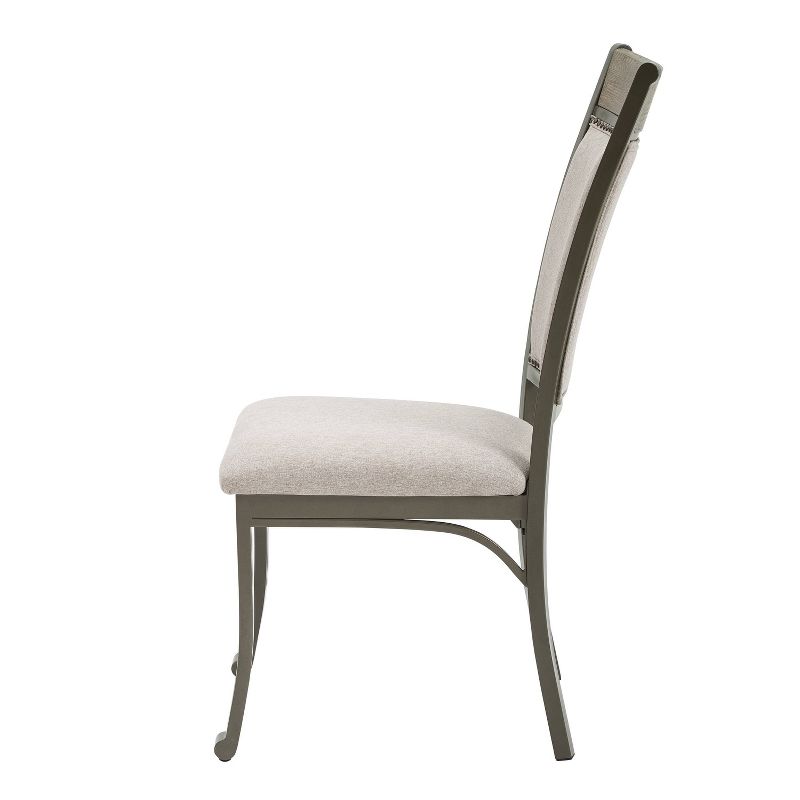 Angelo Nailhead Trim Fabric Side Chair Pewter - Powell, 4 of 11