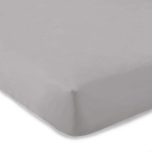 Gray Sateen Crib Fitted Sheet - Levtex Home - 1 of 4