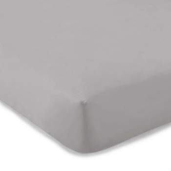 Gray Sateen Crib Fitted Sheet - Levtex Home