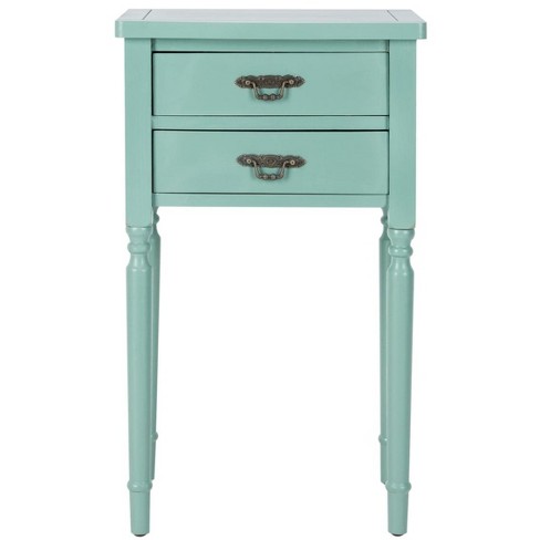 Marilyn End Table With Storage Drawers - Dusty Green - Safavieh. : Target