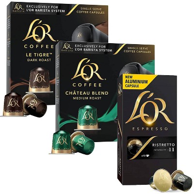 L'OR Coffee Pods, 30 Capsules Le Tigre Blend, Single Cup Aluminum Coffee  Capsules Compatible with the L'OR BARISTA System 