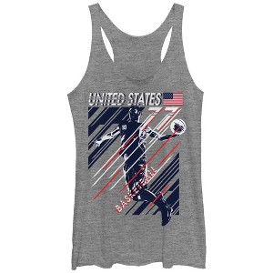 Women's Lost Gods United States 77 Basketball Racerback Tank Top - 1 of 3