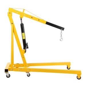 2-Ton Folding Engine Crane - Heavy Duty Steel Hoist, Foldable Stand with 6 Casters, for Garage Workshop Auto Repair - 1 of 4