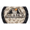 Earth Rugs Rustic Alaska Design Jute Coaster 5"x5" Handmade Lodge Drink Mat - 2 of 3