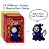 Wrapables Make Your Own Halloween Stickers, DIY Make a Face Sticker Sheets, Halloween Crafts and Activities, Party Favors (24 Sheets), Trick or Treat - 2 of 4