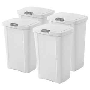Sterilite 13 Gallon TouchTop Wastebasket with Titanium Latch - 1 of 4