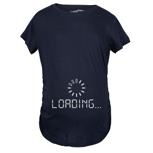 Maternity Baby Loading Shirt Humor Funny Pregnancy Shirt Cute Internet Tee - Crazy Dog Maternity T Shirt - 1 of 4
