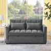 NicBex Modern Pull Out Sofa Bed Velvet Convertible Sleeper Sofa with Adjustable Backrest and 2 Pillows for Living Room - 3 of 4