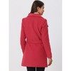 INSPIRE CHIC Women's Shawl Collar Lapel Winter Belted Coat with Pockets - 4 of 4