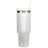 100 North 40 Ounce Stainless Steel Double Wall Insulated Glitter Travel Tumbler With Handle, Straw, and Lid, English Pointer White - 2 of 4