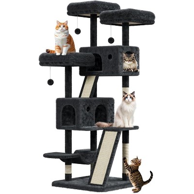 66" Tall Cat Tree Tower for Large Cats 20 Lbs+, Heavy Duty Indoor Cat Condo with Hammocks & Scratching Posts