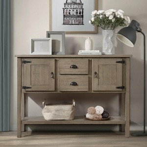 Farmhouse Console Table with Storage Shelf, Entryway Table with Storage, 48" Narrow Long Sofa Table, Console Tables for Living Room, Entryway, Foyer - 1 of 4