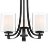 Minka Lavery Coal Black Pendant Chandelier 18" Wide Modern Clear Outer White Inner Glass 3-Light Fixture for Dining Room House - 3 of 3