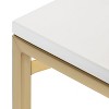 Kate & Laurel All Things Decor 36"x12"x8" Ascott 2-Tier Wall Shelf White - Modern Glam Decor, Keyhole Hangers - 3 of 4