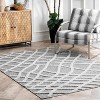 Nuloom Carly Raised Fishnet Trellis Indoor Area Rug, 5' x 8', Gray - 2 of 4
