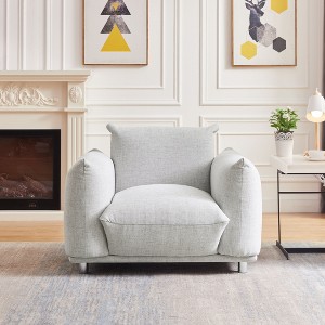 NicBex Couches for Living Room 42" Single Sofa Accent Chair Fabric Cotton Linen Chair Modern Upholstered 1-seater Sofa Couch for Apartment - 1 of 4