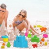 4E's Novelty 17 Pc Kids Beach Toys Set w/ Bucket, Shovels, Molds & Mesh Bag, Sand Box Fun - 2 of 4