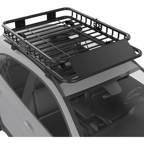 Roof Rack Basket Rooftop Cargo Carrier With Extension Black Car Top Luggage Holder Universal For Suv Cars Target