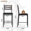 Bar Stools Set of 2/4, Faux Leather Bar Chair with Back, Thick Cushion, Upholstered Counter Height Bar Stools with Footrest for Kitchen Island - 2 of 4