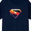 Superman 2025 Silhouette Logo Adult Navy Crew Neck Short Sleeve T-shirt - 2 of 4