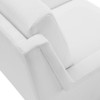 Chesapeake Fabric Armchair Black/White - Modway: Modern Lounge Seating, Matte Metal Legs, Polyester - 4 of 4
