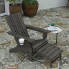 Merrick Lane HDPE Adirondack Chair with Cup Holder and Pull Out Ottoman, All-Weather HDPE Indoor/Outdoor Lounge Chair - 4 of 4