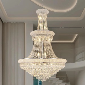 19 - Light Tiered Crystal Chandelier - 1 of 4