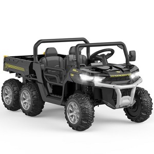 24V Kids Ride On Dump Truck,4WD 2 Seater Ride On Truck with Dump Bed/Tailgate/Shovel,6 Wheels Ride on Truck with Remote Control Gift for Boys Girls - 1 of 4