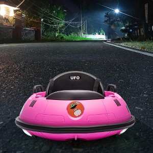 12V Bumper Car with Remote Control, Battery Powered Ride On Bumper Car, 360-Degree Spin, LED Lights - 1 of 4