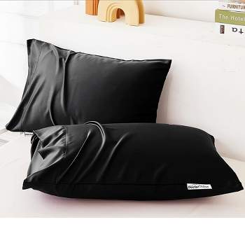 Doctor Pillow Black Pillow Cases Queen Size 2 Pack, Rayon  from Bamboo Cooling Pillowcases