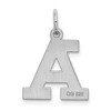 Black Bow Jewelry Sterling Silver Amanda Collection Medium Block Style Initial A Pendant - 3 of 4