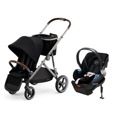 Cybex Gazelle S Travel System with Aton 2 Infant Car Seat - Deep Black