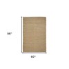 Pink And Brown Jute Striped Flatweave Handmade Area Rug - 3 of 4