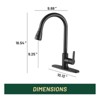 3-Function Single Handle Pull-Down Kitchen Faucet with Deck Plate - 4 of 4