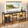 Pinmoco 47" LED TV Stand with Open Shelves, Media Entertainment Center for Living Room/Bedroom - 3 of 4